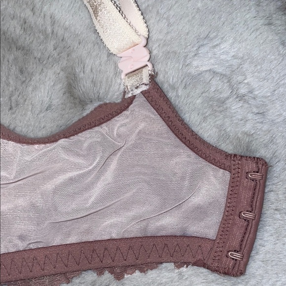 Victoria's Secret Dream Angels Push-Up Dusty Rose Cream Lace Bra 38D - Picture 5 of 7